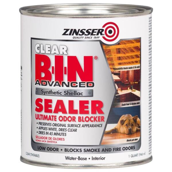 Zinsser B-I-N Advanced 1 qt. Clear Synthetic Shellac Interior Sealer (4-Pack)