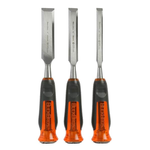 Pro 1/2 in. 3/4 in. 1 in. Full Tang Chisel Set (3-Piece)