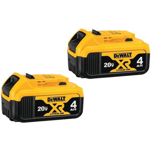 DEWALT 20V MAX XR Premium Lithium-Ion 4.0Ah Battery Pack (2 Pack)