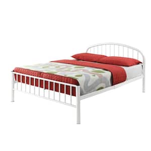 Cailyn 54 in. W White Full Size Bed Metal Tube
