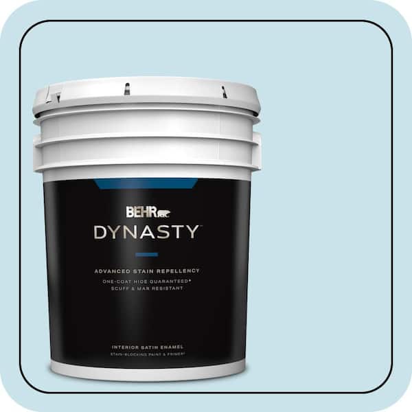 BEHR DYNASTY 5 gal. #PPL-24 Endless Sky Satin Enamel Interior Stain-Blocking Paint & Primer