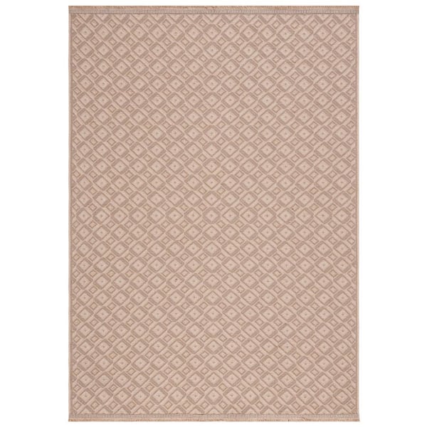 SAFAVIEH Aspect Natural/Ivory 4 ft. x 6 ft. Concentric Diamond Area Rug
