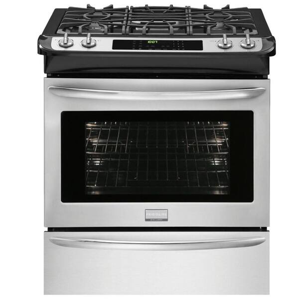 Frigidaire 4.6 cu. ft. Slide-In Dual Fuel Range in Smudge-Proof Stainless Steel