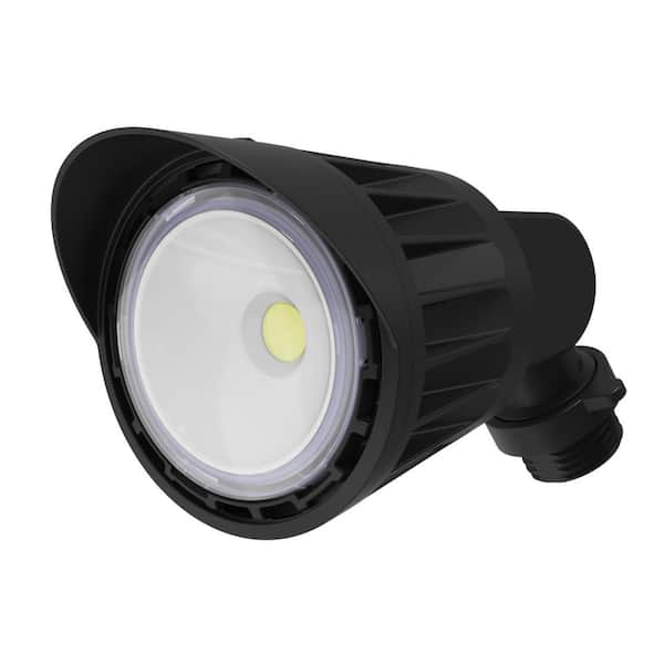 HALCO LIGHTING TECHNOLOGIES 10-Watt Black Outdoor Integrated LED Flood Mini  Bullet with Toolless Adjustable Head 5000K Daylight MBUL-10-50-U-BL 24953  The Home Depot