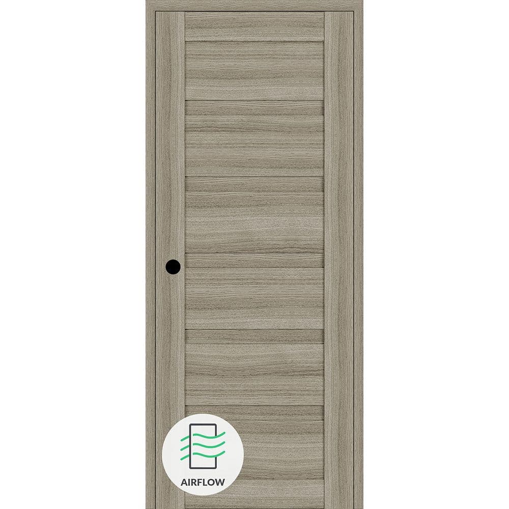 Louver N DIY-Friendly 28 in. х 80 in. Right-Hand Shambor Solid Composite Core Wood Single Prehung Interior Door price history on PriceWatchPro