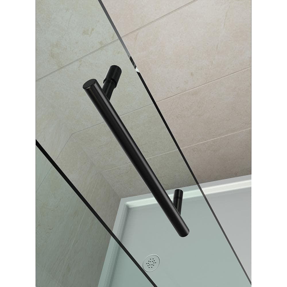 Langham 60" x 75" Frameless Sliding Shower Door in Oil Rubbed Bronze