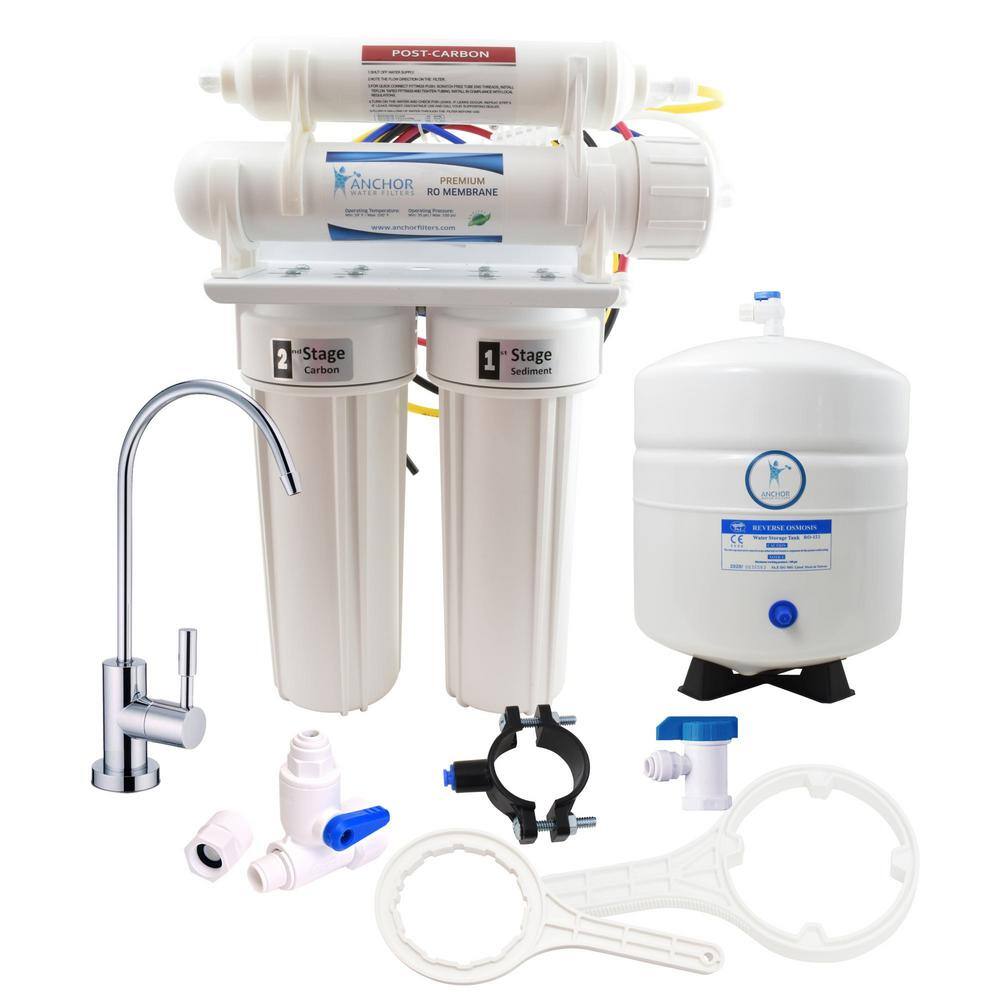 Water Filter System 50GPD Drinking Purifier Device Home Standard Under-Sink RO 