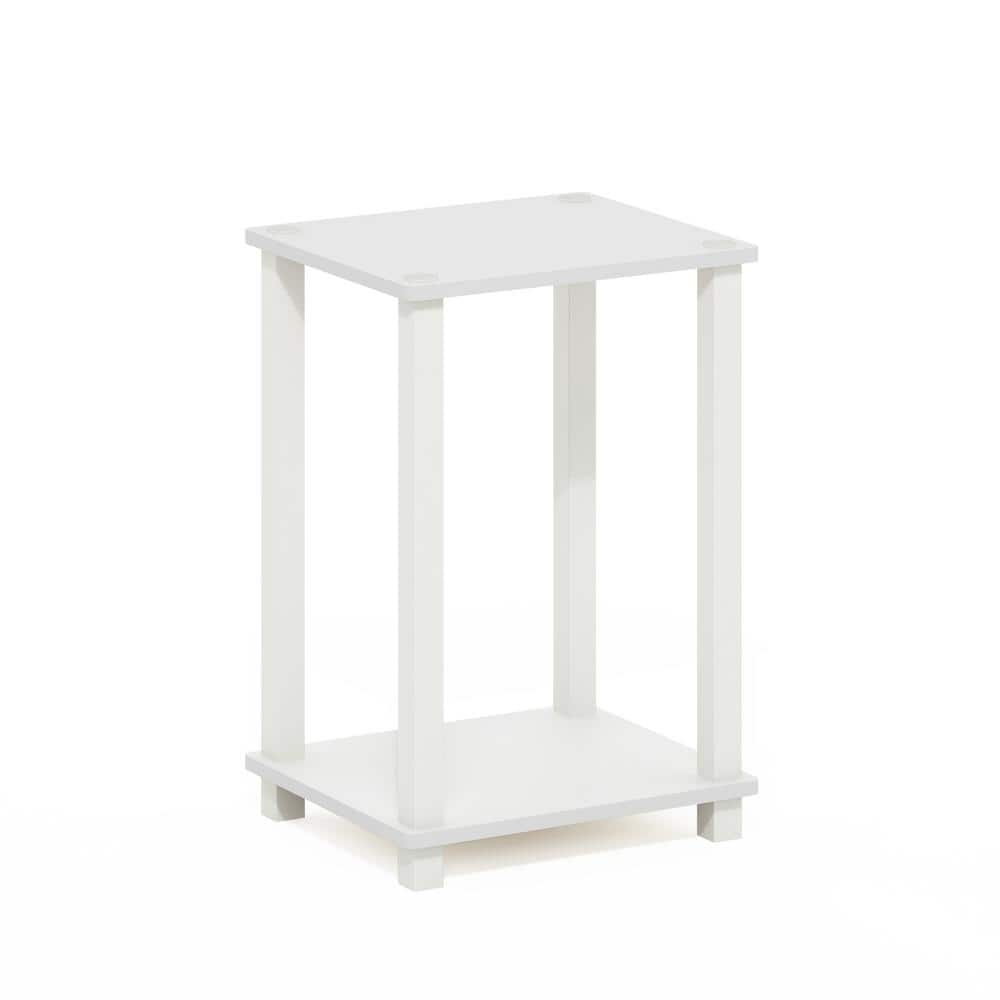 Simplistic 13.4 in. White/White Rectangle Wood End Table price history on PriceWatchPro