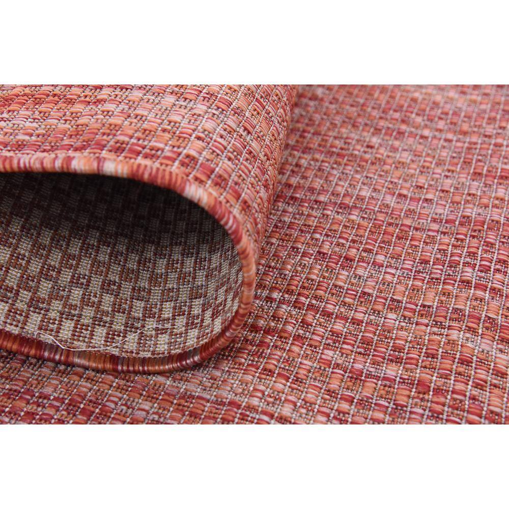 Rust Red Synthetic 4' x 6' Reversible Outdoor Rug