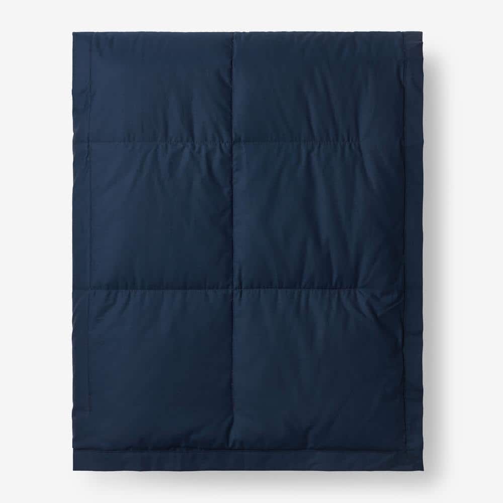 LaCrosse Down Navy Blue Cotton King Blanket -  The Company Store, 11182A-K-NAVY-B