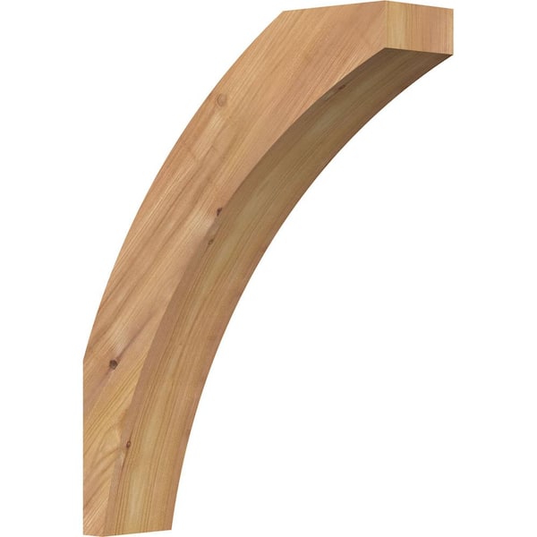 Ekena Millwork 3 1/2"W x 14"D x 18"H Thorton Smooth Knee Brace, Western Red Cedar