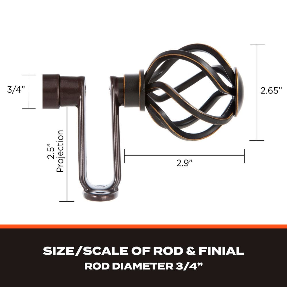 Oil Rubbed Bronze Adjustable Room Darkening Curtain Rod