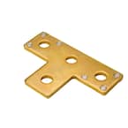 4-Hole Strut Fitting T-Bracket Gold Galvanized with Magnets