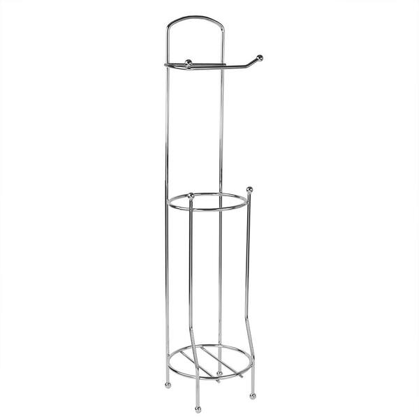 Chrome Home Basics Toilet Tissue Paper Holder and Dispenser Free Standing Chrome Home Basics Toilet Tissue Paper Holder and Dispenser Free Standing