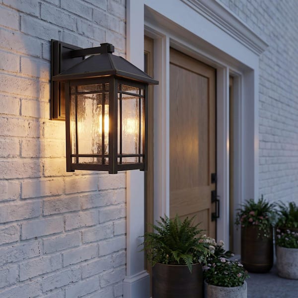 Cedar Point 1-Light Bronze Outdoor Wall Lantern Sconce