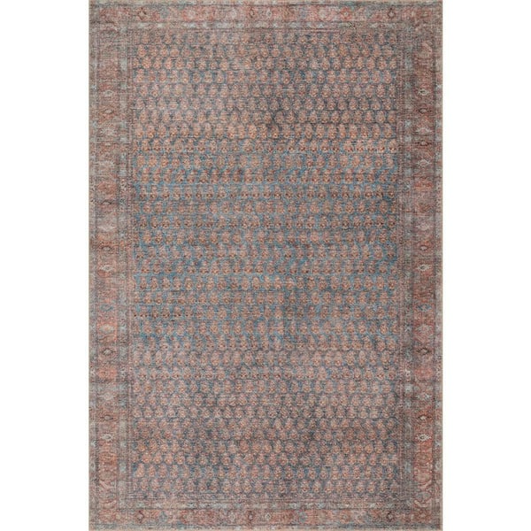 Ferelith Vintage and Distressed Washable Rust 8 ft. x 10 ft. Indoor Area Rug