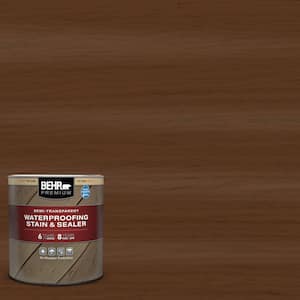 1 qt. #ST-129 Chocolate Semi-Transparent Waterproofing Exterior Wood Stain and Sealer