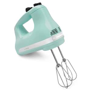 Ultra Power 5-Speed Ice Blue Hand Mixer with 2 Stainless Steel Beaters