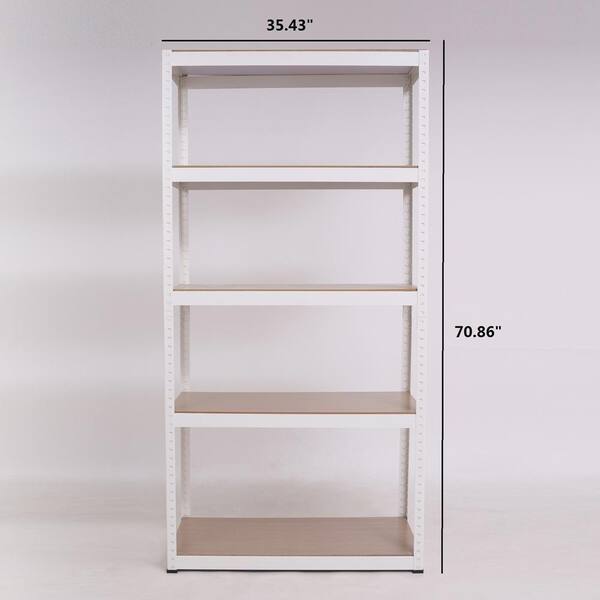 White adjustable shelving unit discount