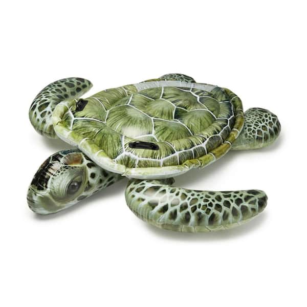 Realistic Sea Turtle Inflatable Ride On Pool Float with Handles