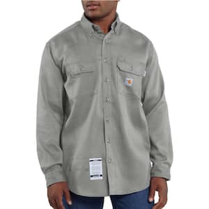 Men's Regular Large Gray FR Light Weight Twill Shirt