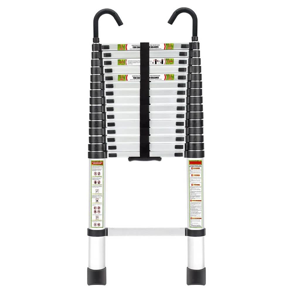 20.34 ft Aluminum Telescoping Ladder with Double Hooks Non-Slip Feet 330 lb Capacity Extension Ladder 1 Piece price history on PriceWatchPro