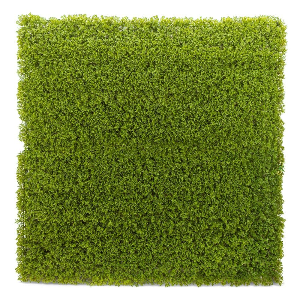 naturae decor Cedar 20 in. X 20 in. Artificial Foliage Hedges Panel 4 ...