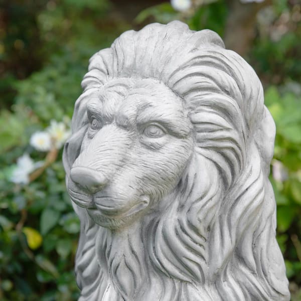 Glitzhome Set of 2-36.25 in. H Oversized MGO White Guardian