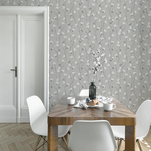 Cotton The - Flower 107458 Removable Home Superfresco Depot Natural Wallpaper