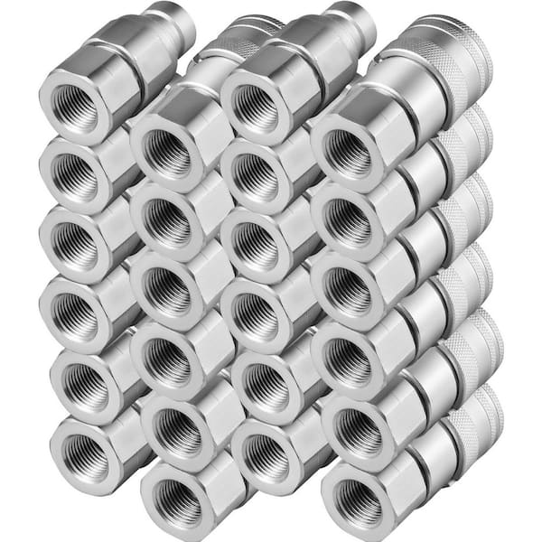 Skid Steer Hydraulic Quick Connect 1/2 in. Body Hydraulic Coupler 1/2 in. NPT Hydraulic Coupling Connect