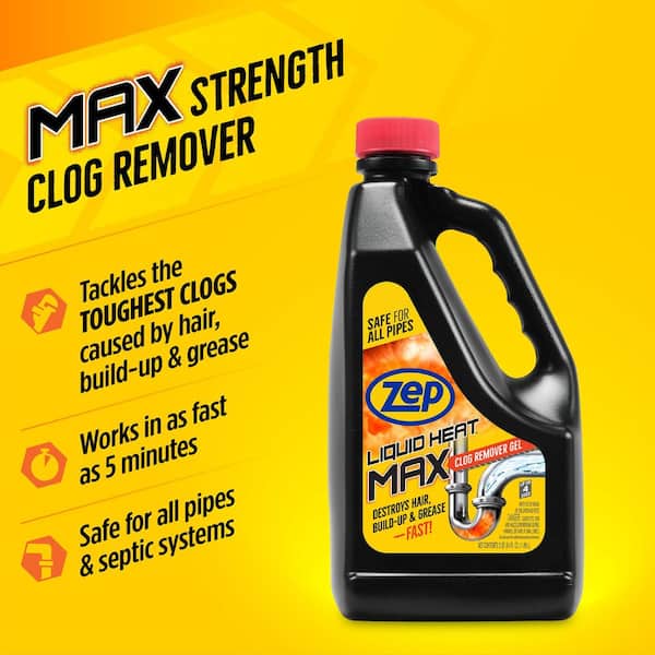 ZEP Liquid Heat Max Clog Remover Gel-64 oz. ZULHM64 - The Home Depot