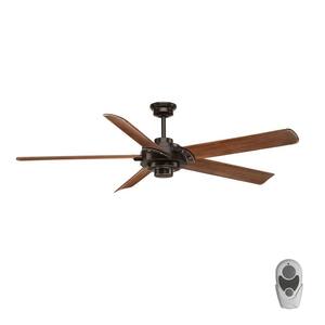 Ellwood Collection 68 in. Indoor Antique Bronze Industrial Ceiling Fan with Remote