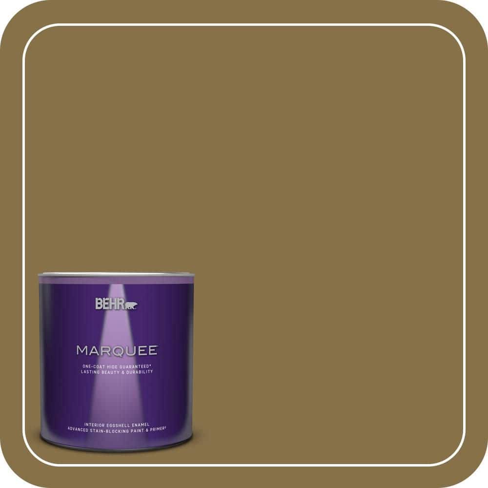 BEHR MARQUEE 1 qt. #S320-7 African Plain Eggshell Enamel Interior Paint ...