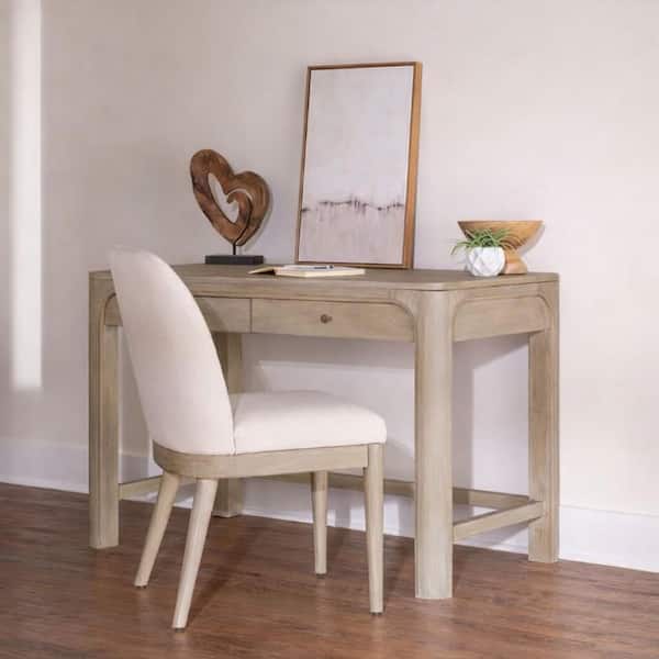 Solano 2-Drawer Weathered Mango Makeup Vanity Table