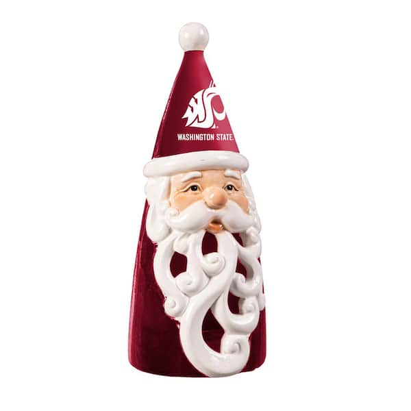 Washington State University Santa LED Christmas Garden Statuary, 8 in.