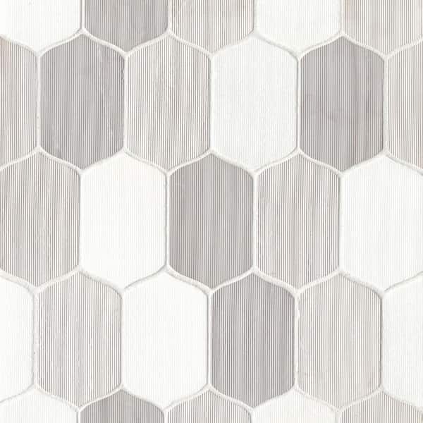 Bedrosians Luxembourg Teardrop 12 in. x 13 in. Palais Marble Mosaic Tile (11.1 sq. ft./Carton)