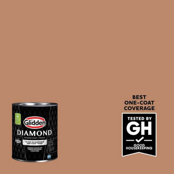 Glidden Diamond 1 qt. #PPG1069-5 Honey Graham Eggshell Interior Paint with Primer