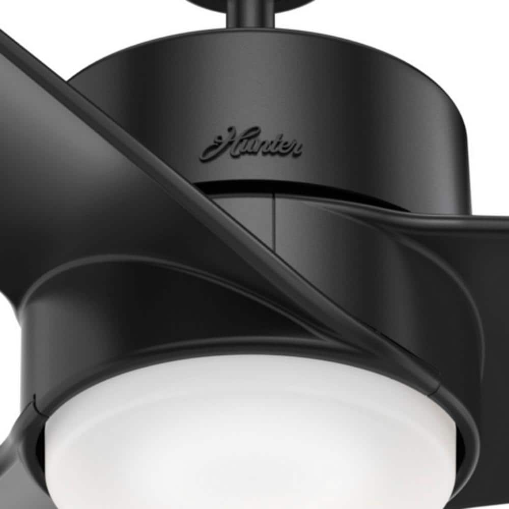 Havoc Matte Black 54" Outdoor LED Ceiling Fan with Remote