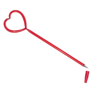 8 in. Valentine's Day Red Heart Pen (17-Pack)
