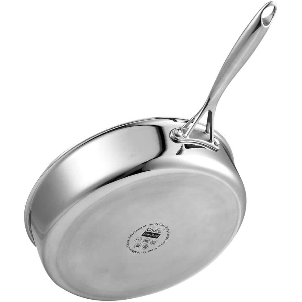 10.5-Inch Stainless Steel Induction Sauté Pan with Lid