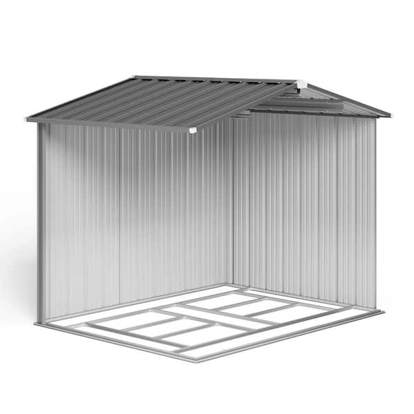 Lofka 8 x 6 ft. (48 sq. ft.) Galvanized Metal Garden Shed with