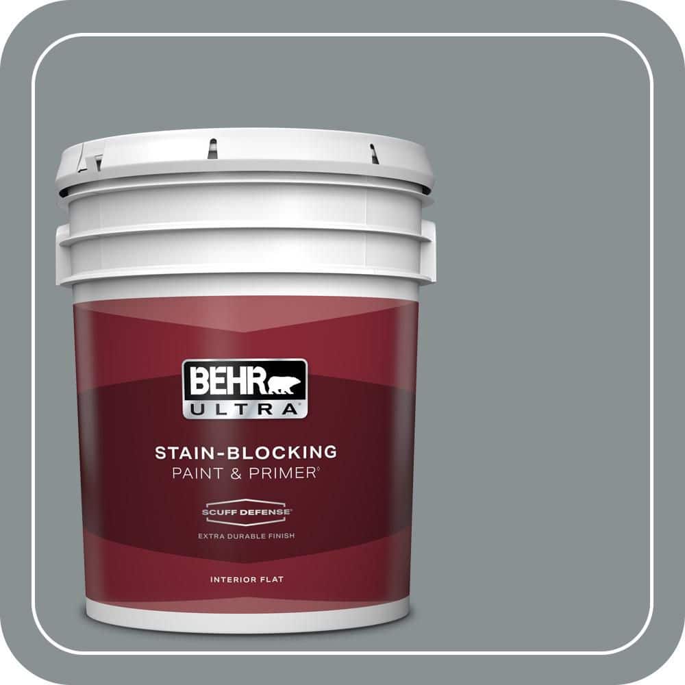 5 gal. #MQ5-29 Gotham Gray Extra Durable Flat Interior Paint & Primer price history on PriceWatchPro