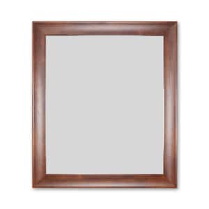 32 in. H x 27 in. H Rustic Framed Rectangle Brown Decorative Mirror