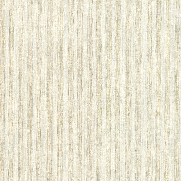 Warner Pemberly Neutral Stripe Vinyl Strippable Roll Wallpaper (Covers 60.8 sq. ft.)