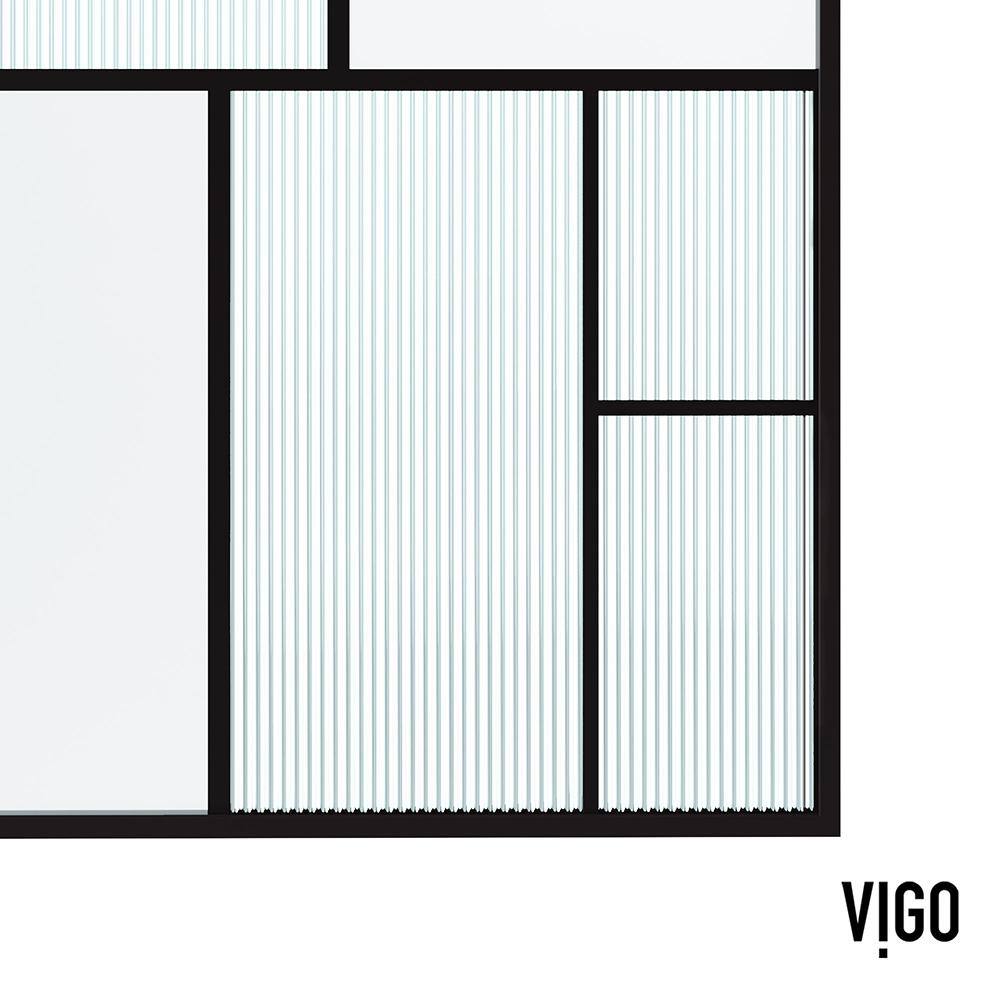 Meridian Matte Black Framed Shower Screen with Mixed Glass