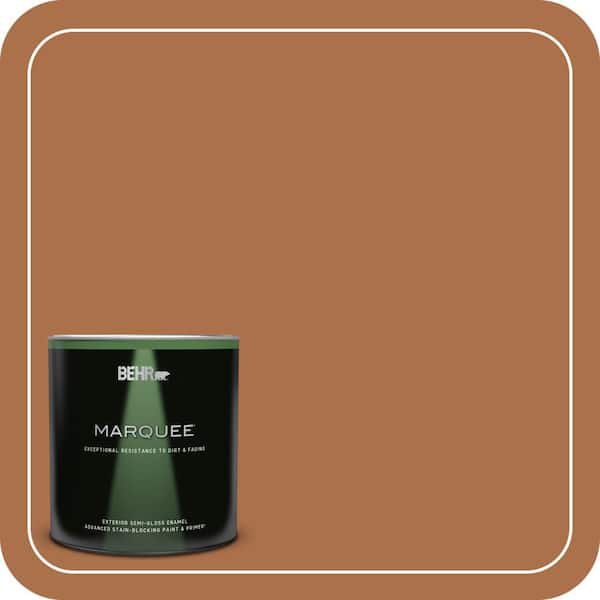BEHR MARQUEE 1 qt. #260D-7 Copper Mountain Semi-Gloss Enamel Exterior Paint & Primer