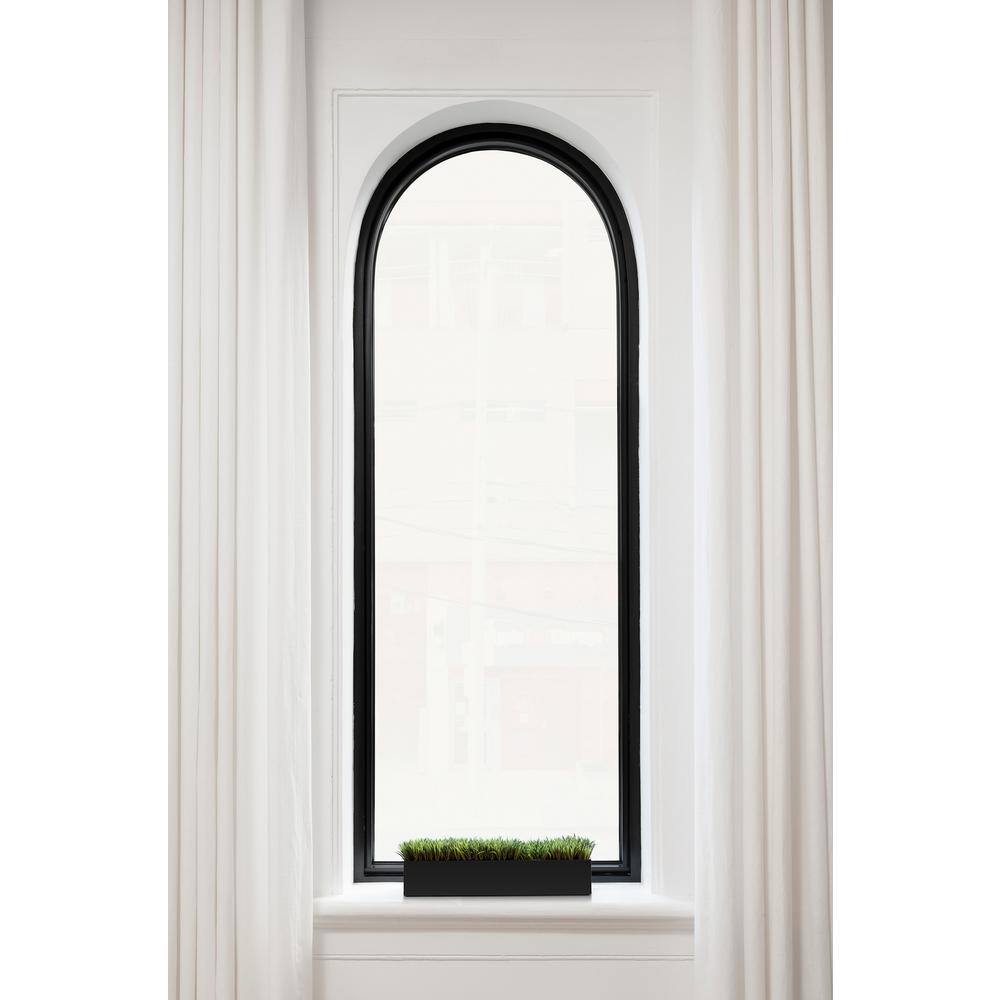Black Plastic-Stone Composite Rectangular Planter Box