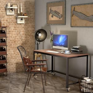 Product Width Rectangle Black Metal 4-Drawer Computer Writing Desk