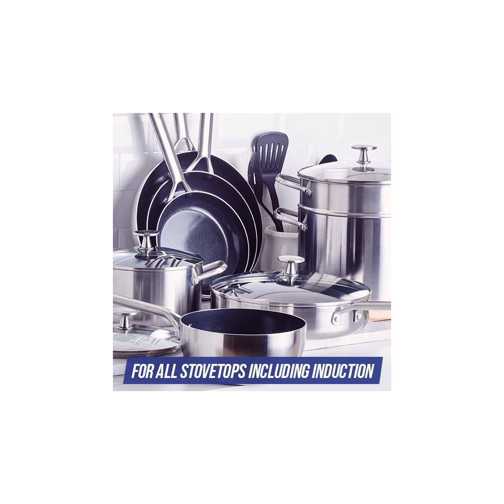 15-Piece Tri-Ply Stainless Steel Nonstick Cookware Set