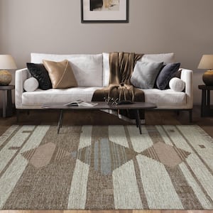Sayah Grey 8 ft. x 10 ft. Eco-Friendly Modern Geometric Handwoven Wool and Cotton Area Rug